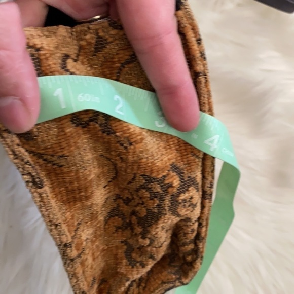 Vintage Grandma’s drapes tan rectangular handbag - Picture 11 of 11